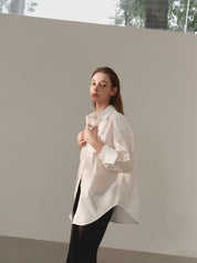 Chemise décontractée surdimensionnée minimaliste