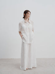 Chemise Tencel à motif jacquard