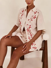 Loose Elasticated Shorts-Set