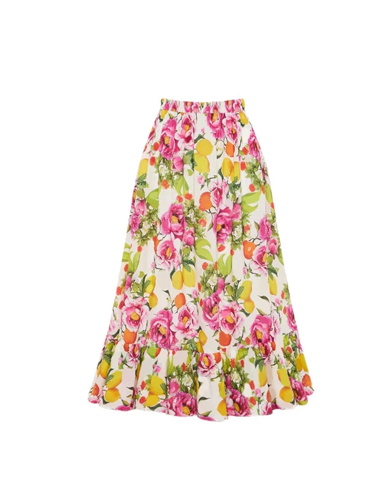 Floral Print High-Waist Bikini Set