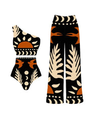Printed High-Waist Bikini Set